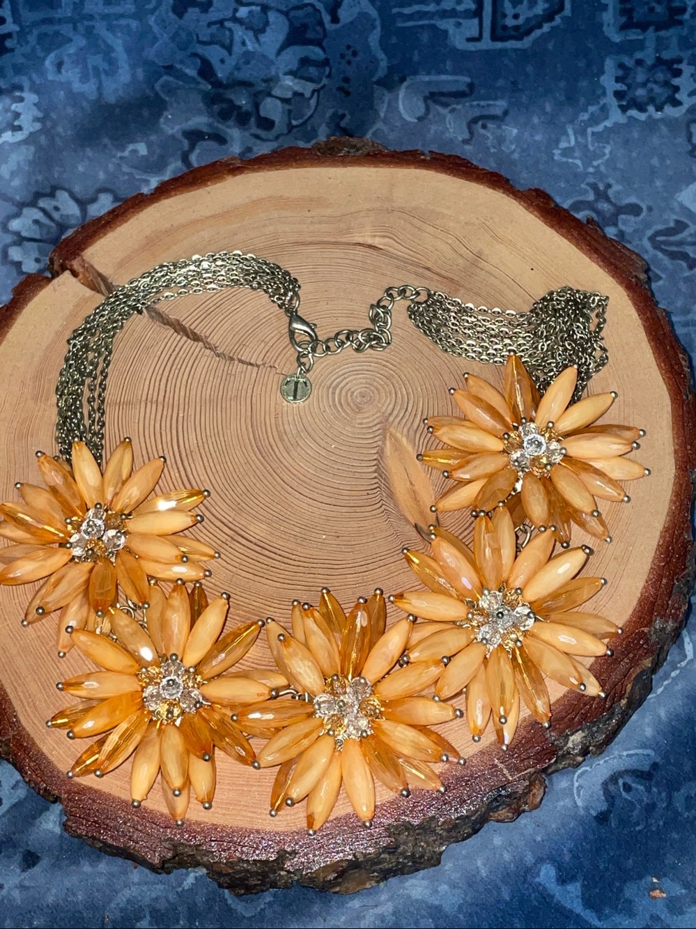 Vintage TED BAKER for Talbot's Aster Burst Daisy Multichain Statement Necklace